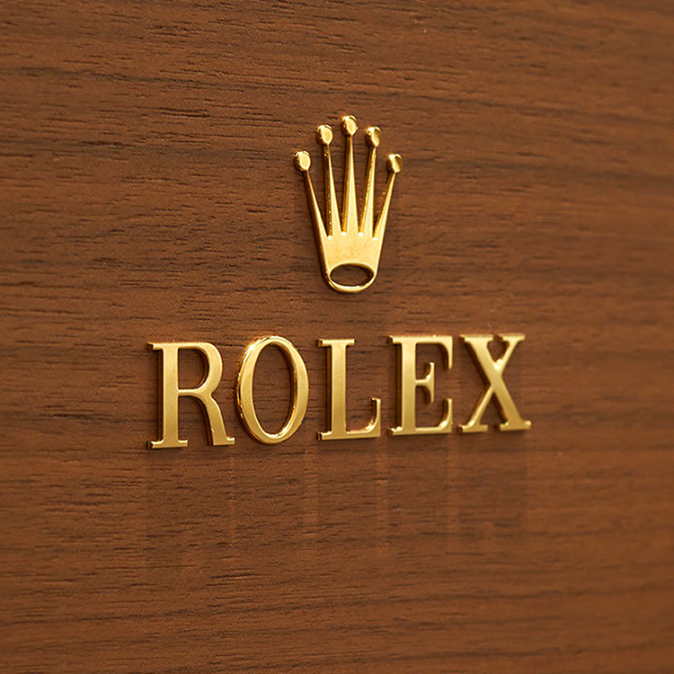 A close-up of a Rolex watchface