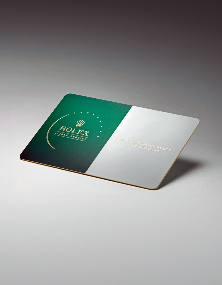 The Rolex Service Guarantee card
