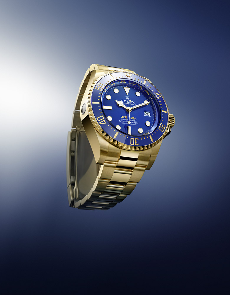 The Deepsea comes with an intense black dial or D-blue dial