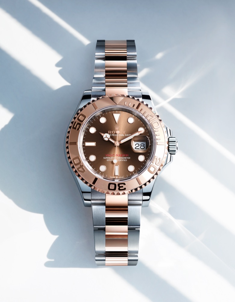 The Yacht-Master is available in 18 kt yellow or white gold