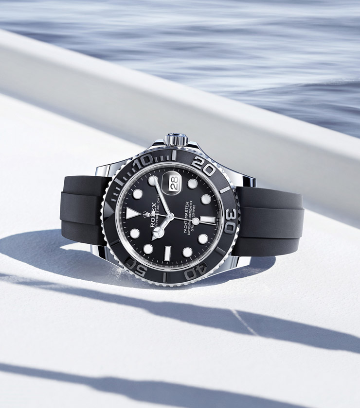 The Yacht-Master has a finish with a visible grain