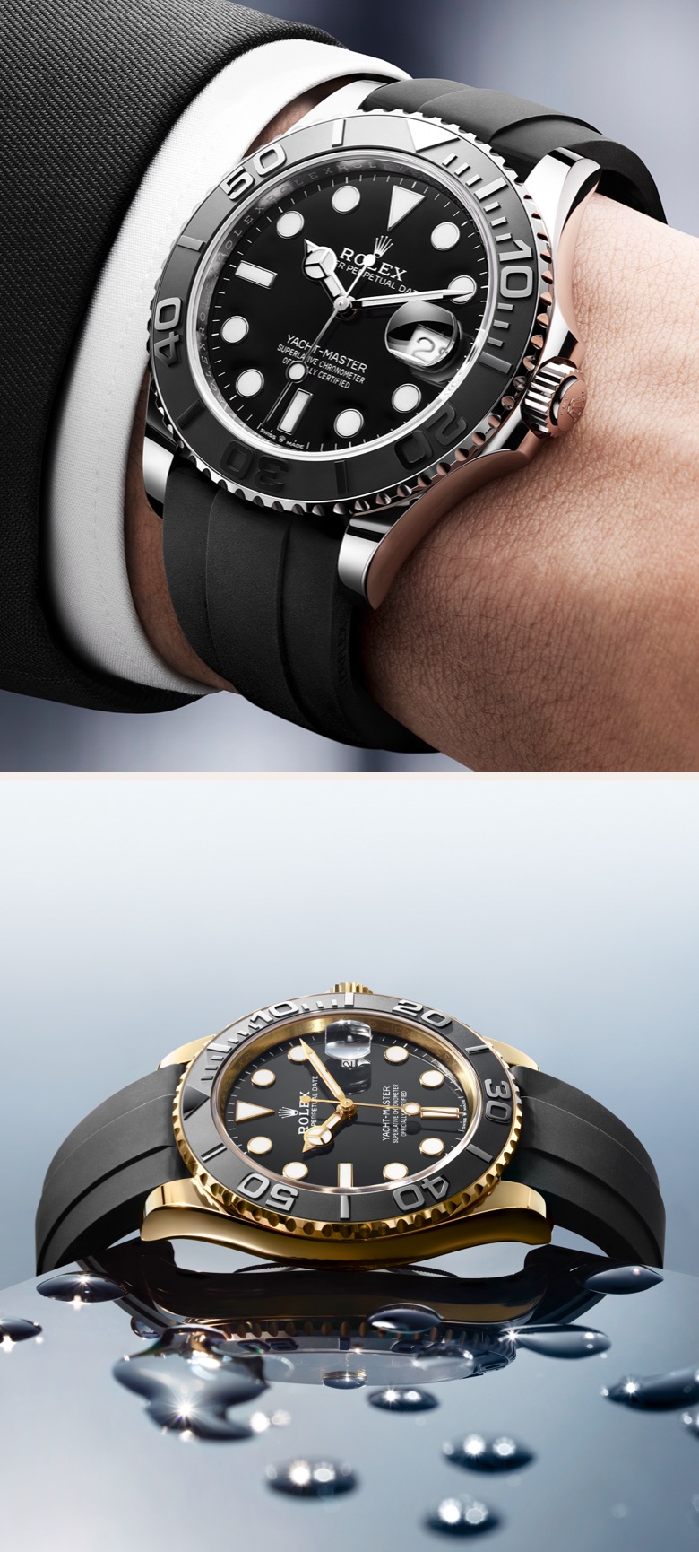 The Yacht-Master uses exclusive materials