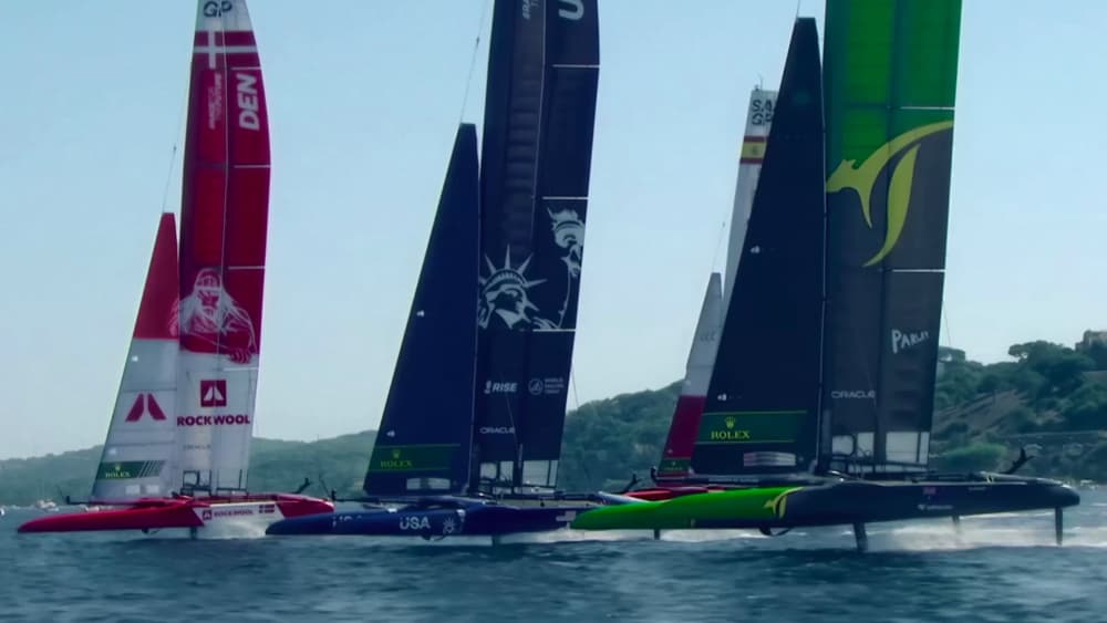 The cover of the video of the SailGP